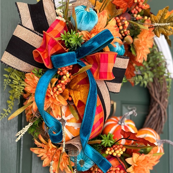 SOLD Fall Wreath - Picture 2 of 4